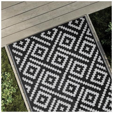 Tappeto Da Esterni Arakil Bianco E Nero 120x180 Cm In Pp - Foto 1