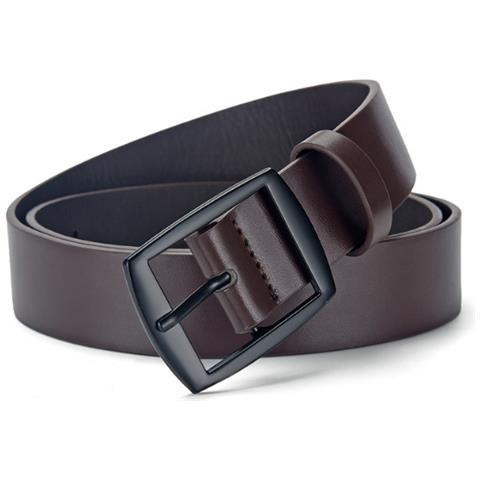 Cintura Da Uomo In Pelle Pu Con Fibbia In Metallo Brown L - Foto 1