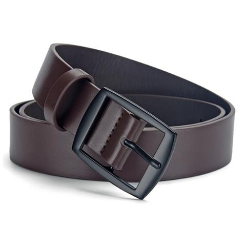 Cintura Da Uomo In Pelle Pu Con Fibbia In Metallo Brown L - Foto 4