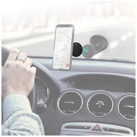 Confezione Da 2 Piastre Metalliche Per Il Montaggio Magnetico In Auto, Nero - Foto 5