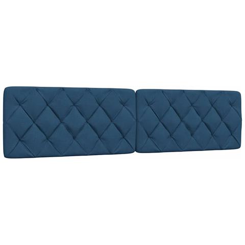 Cuscino Testiera Blu 200 Cm In Tessuto - Foto 1