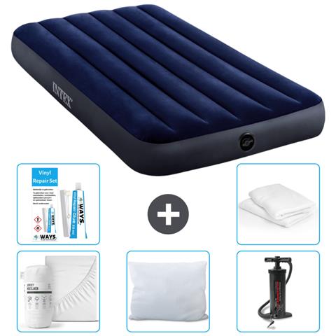 Set Materassino Gonfiabile - 191x99x25 Cm - Blu - Include Accessori Coordinati Cb1 - Foto 1