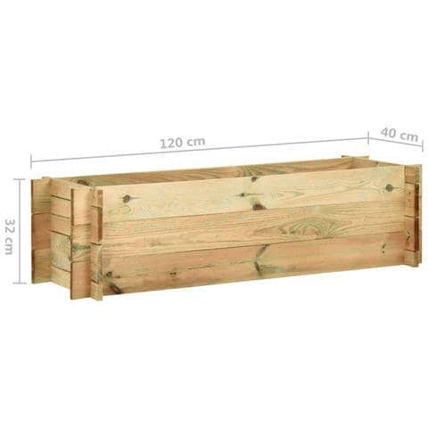 Fioriera Giardino Letto Vegetale In Legno Impregnato 120 Cm - Foto 5