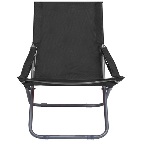 Lusso Casadino -  Sedie Da Spiaggia Pieghevoli 2 Pz In Tessuto Nero - Foto 1