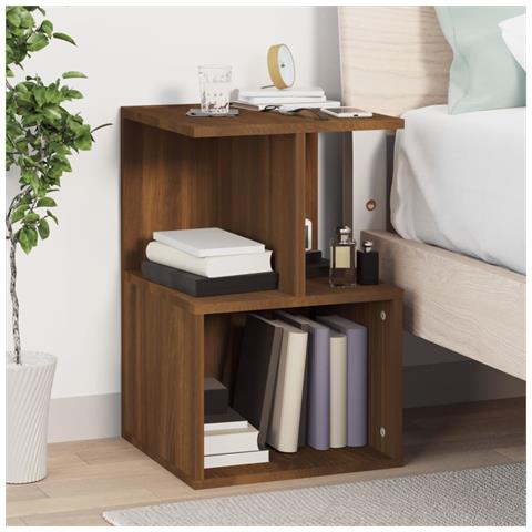 Lusso Casadino -  Comodini 2 Pz Rovere Marrone 35x35x55 Cm In Legno Multistrato - Foto 2