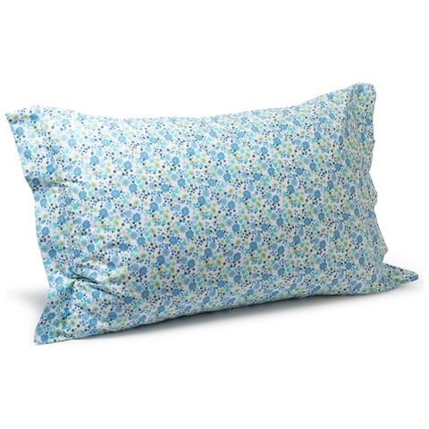 Coppia Federe Provenza In Cotone Colore Blu Misura Standard - Foto 1