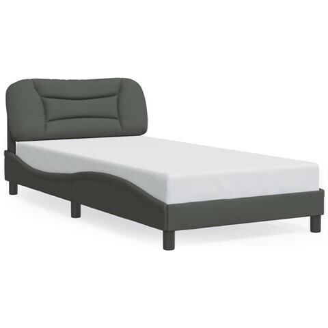Giroletto senza Materasso Grigio Scuro 100x200 cm Tessuto - Foto 1