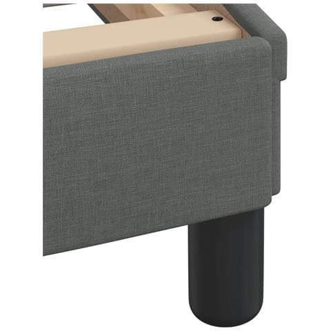 Giroletto senza Materasso Grigio Scuro 100x200 cm Tessuto - Foto 9