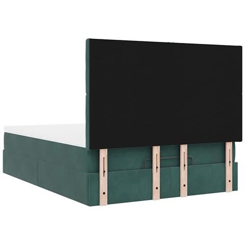 Struttura Letto Pouf con Materassi 140x200 cm in Velluto - Foto 9