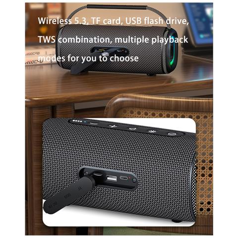 Altoparlante Bluetooth Portatile Impermeabile Con Bassi Potenziati - Foto 2