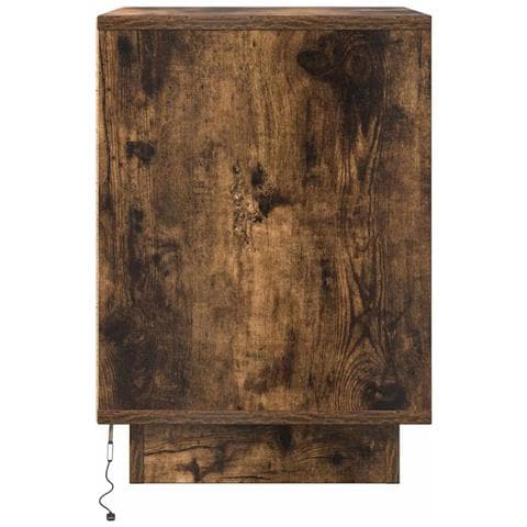 Comodini con Luci a LED 2 pz Rovere Fumo 38x34x50 cm - Foto 9
