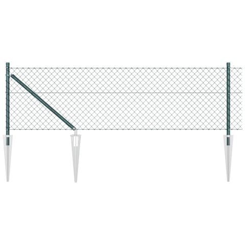 Recinzione in rete metallica con 13 picchetti 0.4x25 m in acciaio zincato - Foto 1