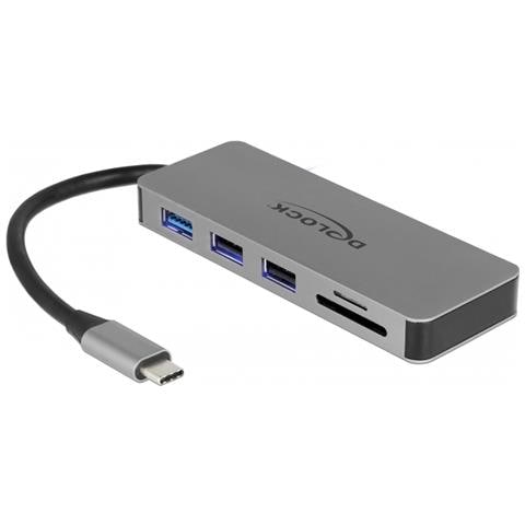 87743 replicatore di porte e docking station per laptop USB 3.2 Gen 1 (3.1 Gen 1) Type-C Grigio - Foto 1