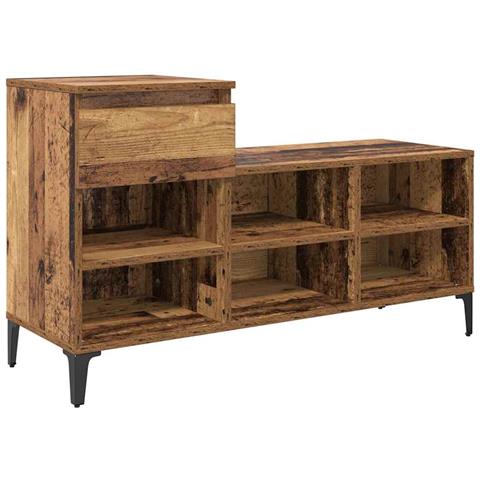 Mobile per scarpe con cassetto Legno vecchio 102 x 36 x 60 cm - Foto 1