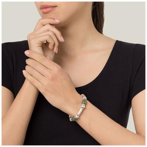 Bracciale In Argento Con Resine Olivine Multiperle - Foto 2