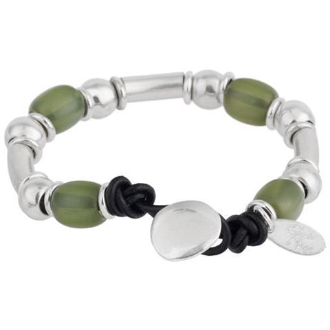 Bracciale In Argento Con Resine Olivine Multiperle - Foto 3