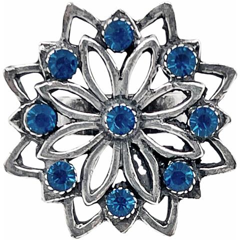 Anello Carosello In Argento 10µm E Cristallo Blu - Foto 2