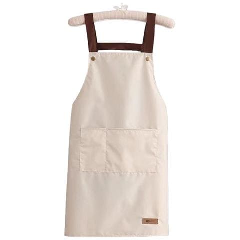 Grembiule Senza Maniche In Pvc Bianco Sporco - Essenziale Da Cucina Impermeabile E Antimacchia - Foto 1