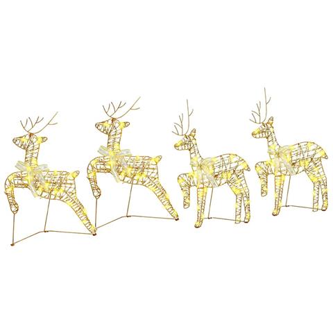 Renne LED con 80 LED 4 pcs Oro PET - Foto 1
