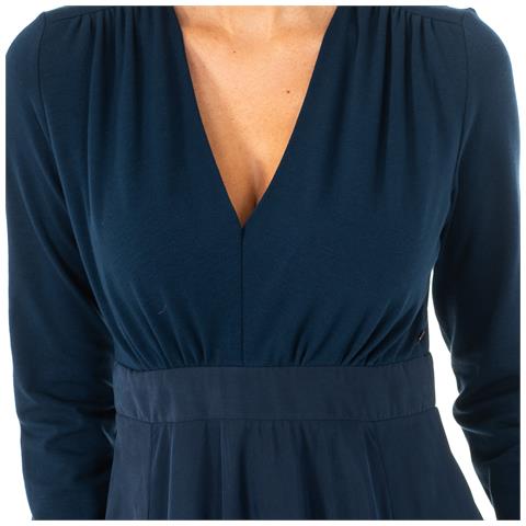 Abito Lungo Da Donna A Maniche Lunghe Scollo A V Kwd005 - Foto 3