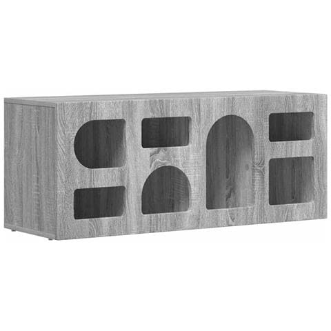 Mobile TV Grigio Sonoma 100 x 35 x 40 cm Legno multistrato - Foto 1