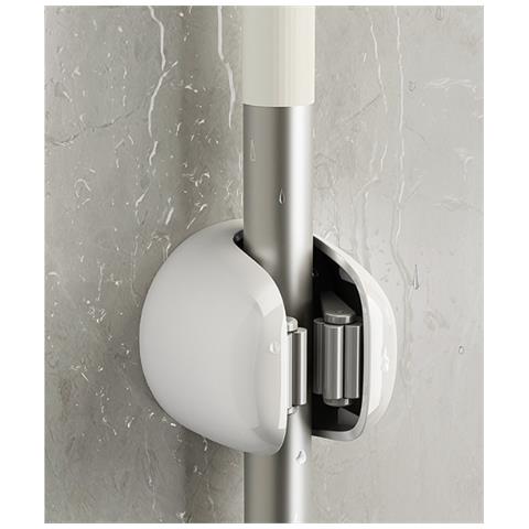 Supporto Per Mocio Senza Tracce Senza Fori 3 Pezzi — Pvc + Silicone, Multicolore, Capacità 30 Jin White+orange - Foto 7