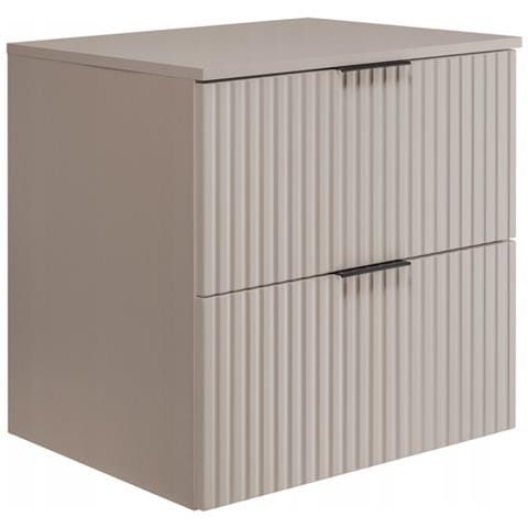 | Mobile sottolavabo 60 cm - L /A /D 60/57/46 cm - Beige Mat - Mobili bagno, lavabo, mobiletti bagno | Piano di lavoro - Cashmere - Foto 1