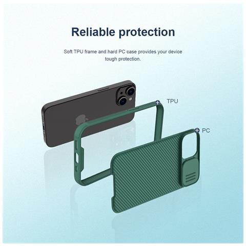 Cover per iPhone 14 - TPU+PC, Blu, Antiurto - Foto 4