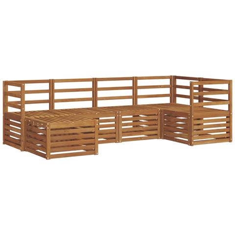 Set divani 6 pcs Naturale Legno di Acacia Massello - Foto 1