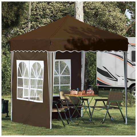Tenda per feste a pop-up 195 x 195 x 245 cm Tortora - Foto 2