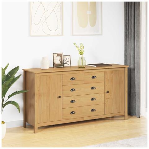 Credenza con cassetto HILL Marrone miele 154 x 40 x 80 cm - Foto 2