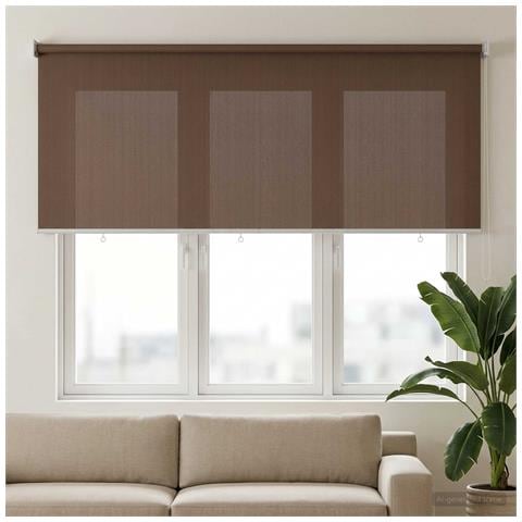 Tenda a Rullo Esterno Blocco UV 90% Tortora 120 x 140 cm HDPE - Foto 2