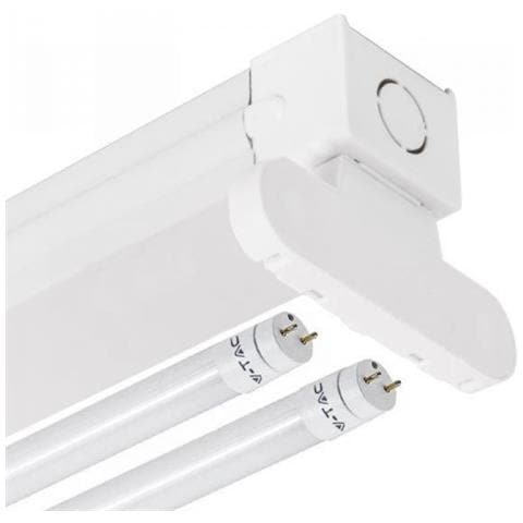 Plafoniera Per Neon Led T8 Tubo 120 Cm Doppia Vt-12021 6055 - Foto 1
