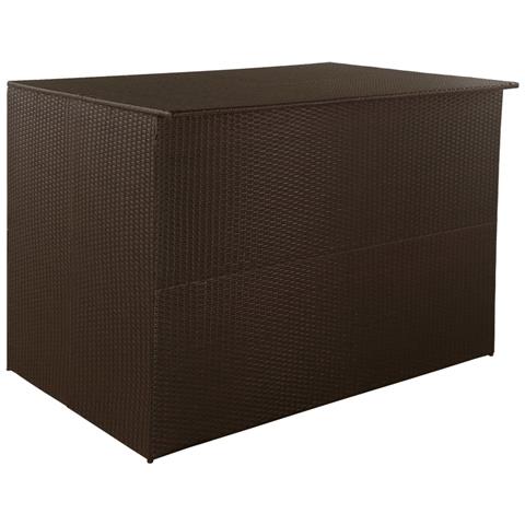 Baule da Giardino Marrone 150x100x100 cm in Polyrattan - Foto 1