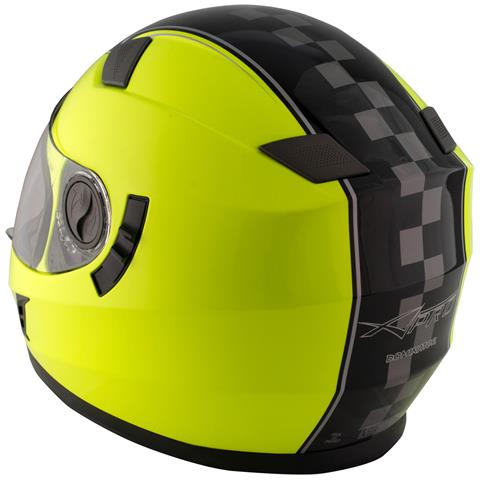 Casco Integrale Moto Scooter Touring Visiera Interna Parasole Viaggio Fluo L - Foto 5
