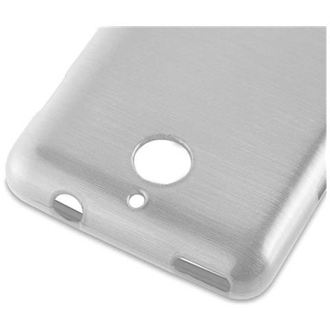 Custodia Compatibile Con Sony Xperia E1 In Argento - Coperchio Protettivo In Silicone Tpu Flessibile Con Design Spazzolato - Foto 7