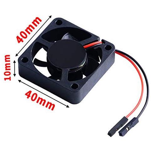 Caso Raspberry Pi 4 Caso 4 Pi Raspberry Con Ventola 40x40x10mm E 4 Pezzi Raspberry Pi 4 Dissipatori Per Raspberry Pi 4 Modello B (nero) - Foto 2