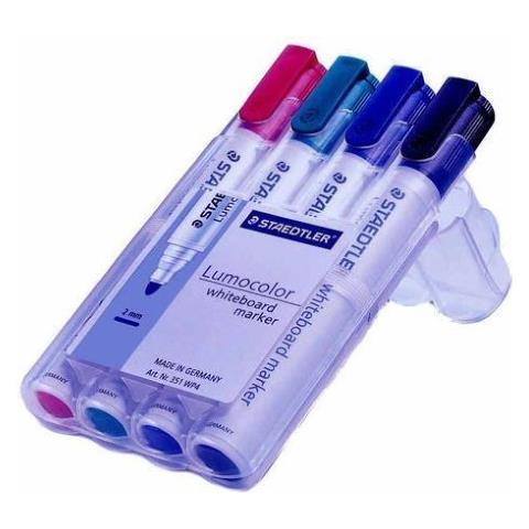 Marcatori Lumocolor Per Lavagne 4 Pezzi Per Confezione Colori Assortiti - Foto 1