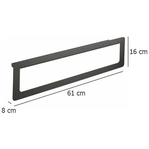 Montella Gruccia Porta Asciugamani Mensola 2 In 1 Antracite Venko - Foto 5