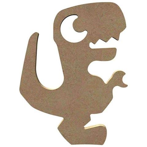 T-rex In Legno Mdf Da Decorare - 15 Cm - Foto 1