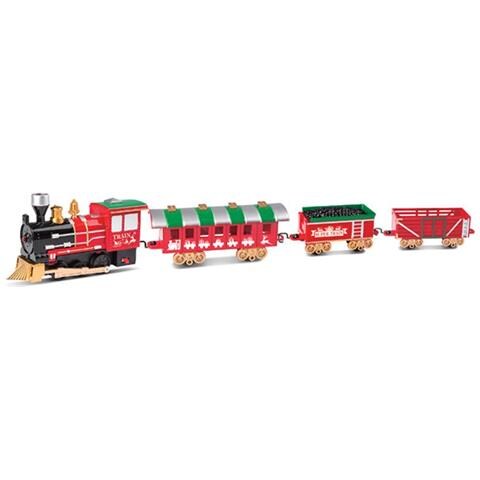 Treno Di Natale Elettrico Con Luci, Musica E Fumo – Set Da 134/190 Pezzi Con Binario – Decorazione Sotto L'Albero