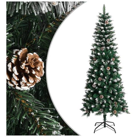 Albero Di Natale Artificiale Con Base Verde 240 Cm Pvc - Foto 1