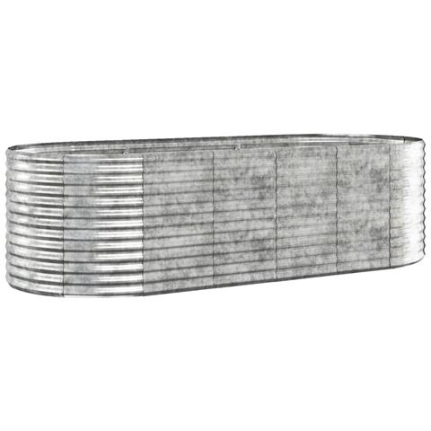 Letto Giardino Acciaio Verniciato Polvere 249x100x68 cm Argento - Foto 1