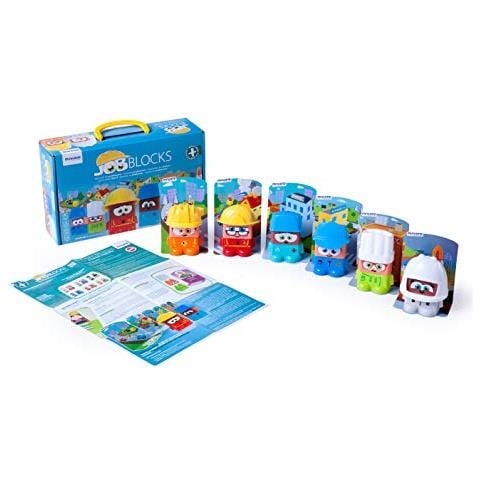 Job Blocks Gioco Da Tavolo Per Bambini Di 2 Anni - Bambini In Eta Prescolare Di 4 Anni, Insegna Carriera, Diversita, Sviluppo Linguistico Divertente, Giochi Di Finzione, Curriculum Gratuito - Foto 1