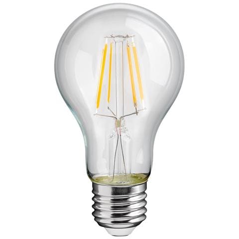 Lampadina Led E27 Bianco Caldo 4w Con Filamento Classe E Trasparente - Foto 1