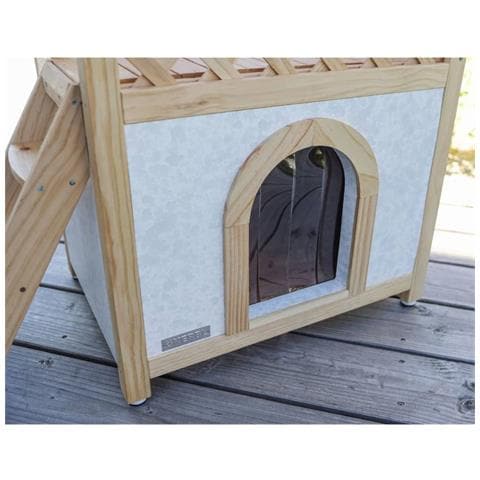 Casetta Per Gatti Tyrol Alpin 88x57x77 Cm Marrone Chiaro - Foto 8