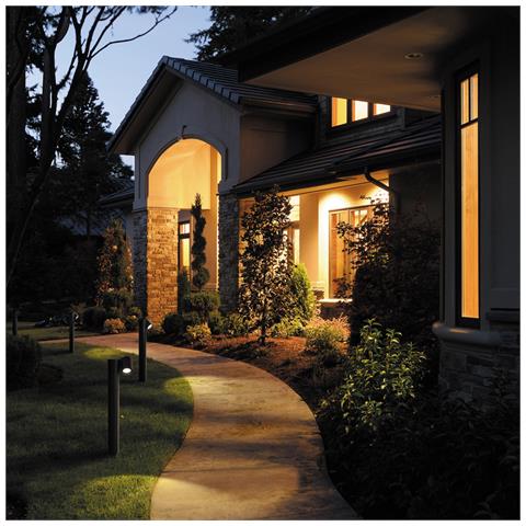 Lampada Da Terra Moderna Da Esterno Alluminio Nero 1 Luce Gu10 50w Ip54 - Foto 2