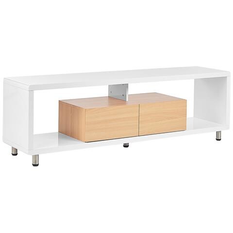 Mobile Tv Bianco E Legno Chiaro Knox - Foto 7
