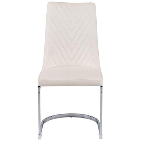 Set Di 2 Sedie Da Pranzo Velluto Bianco Sporco Altoona - Foto 2