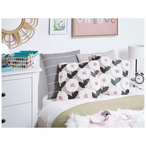 Set Di 2 Cuscini Kunri Cotone 45 X 45 Cm Multicolore Trama Floreale - Foto 1